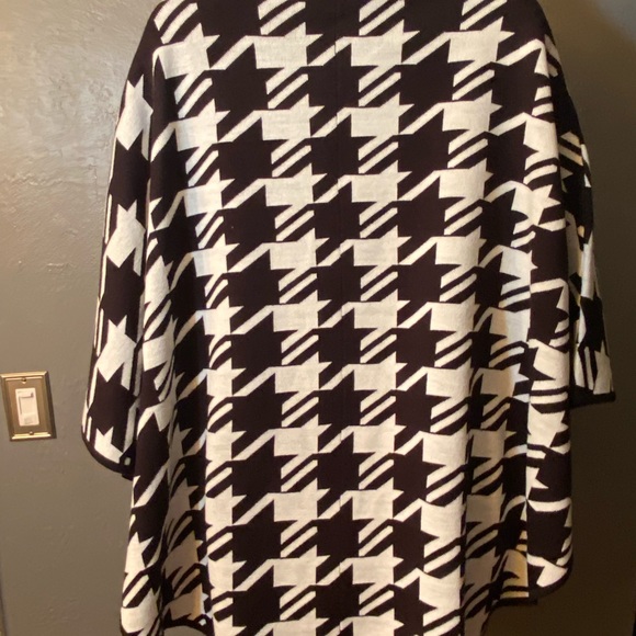 NWT ANN KLIEN Houndstooth Zip Front Cape - Picture 10 of 16